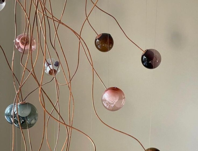 Bocci 28 Copper with Anchor pendant light