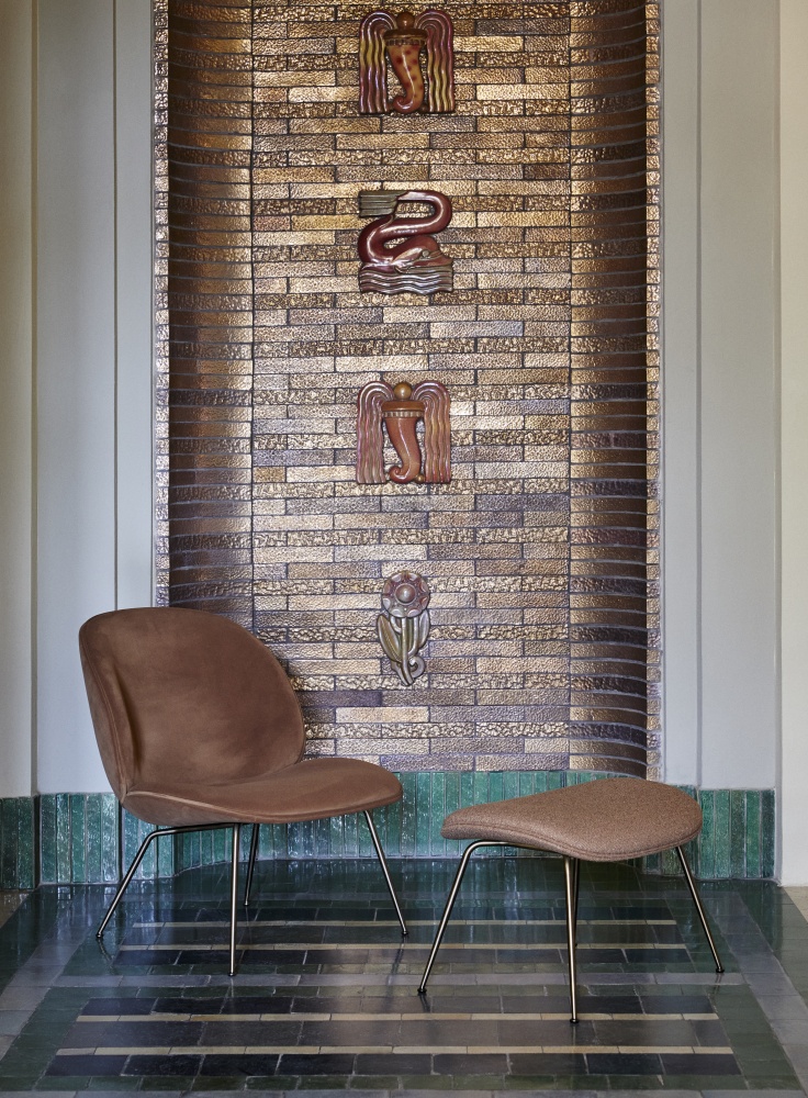 Gubi Beetle lounge chair and ottoman