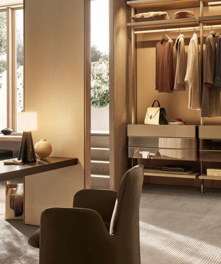 Poliform Guest chair
And Lexington Walk-in closet