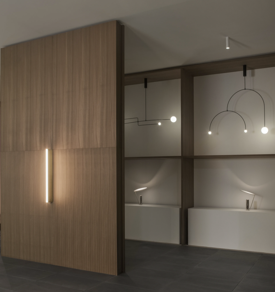 Michael Anastassiades mobile chandelier and blue skies